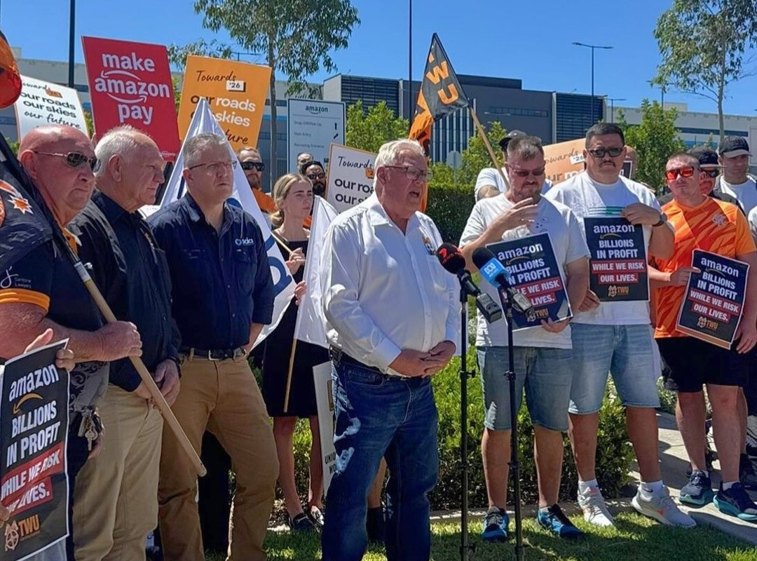 Unions rally for a better deal from tech giant