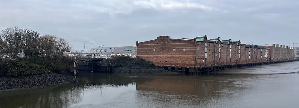 Heritage listed warehouses in the former Moldauhafen - Connor Pearce