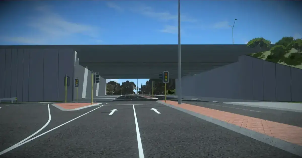 Hale Road under Tonkin Highway. Image: Main Roads WA