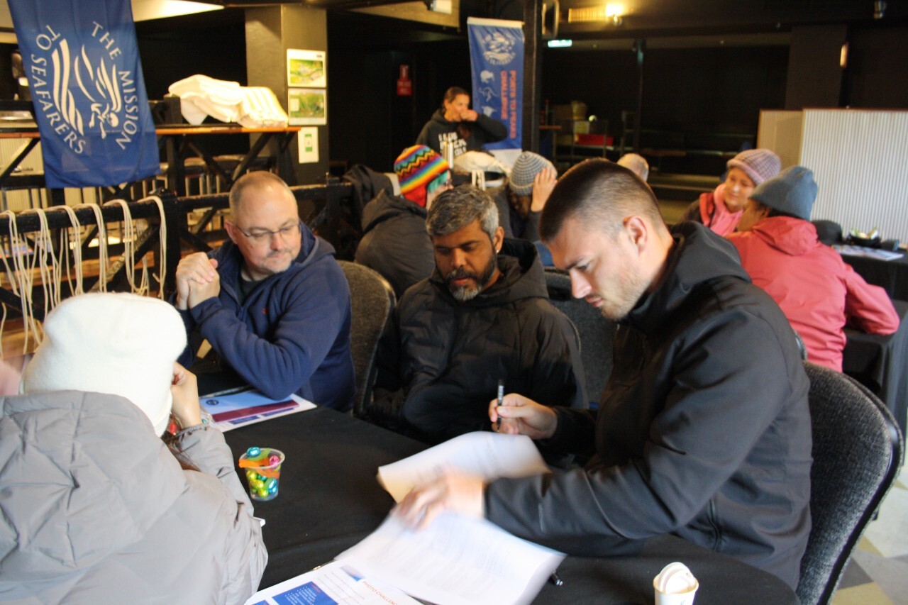 Working through a challenge. Credit: Mission to Seafarers