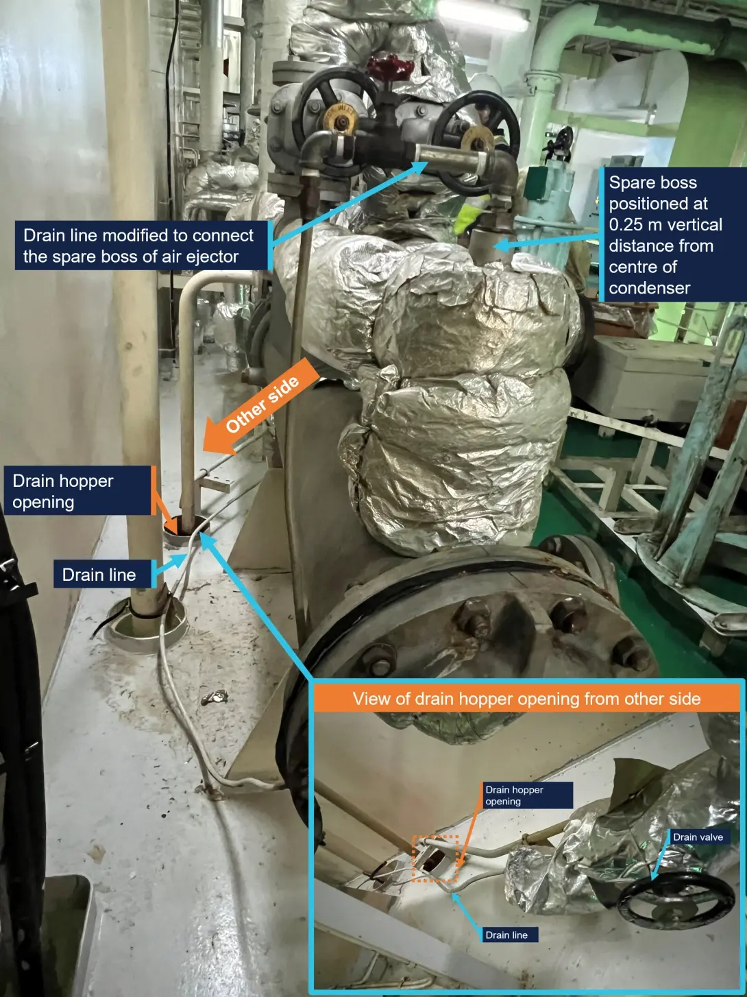 Wisdom Venture drain line modification - ATSB