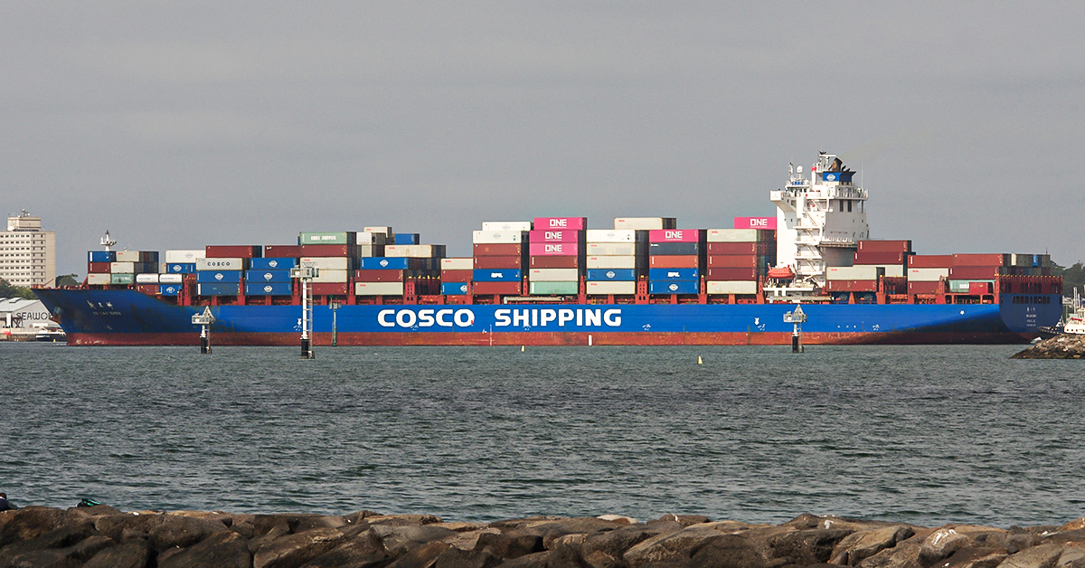 Xin Lan Zhou has been added to the ASAL service as a fifth vessel. Image: Dale Crisp