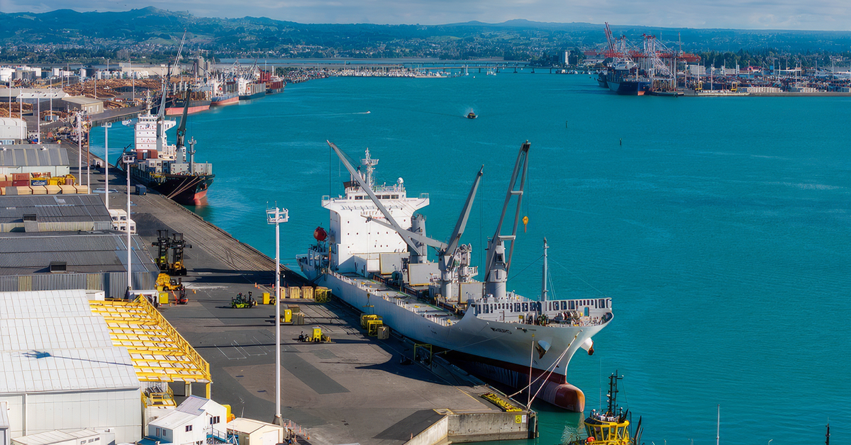 Zespri kiwifruit being loaded on to Whero at the Port of Tauranga. Image: Zespri