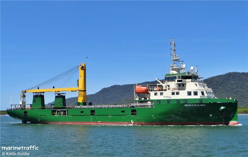 Newcastle Bay. Credit: Marine Traffic and Keith Goldie