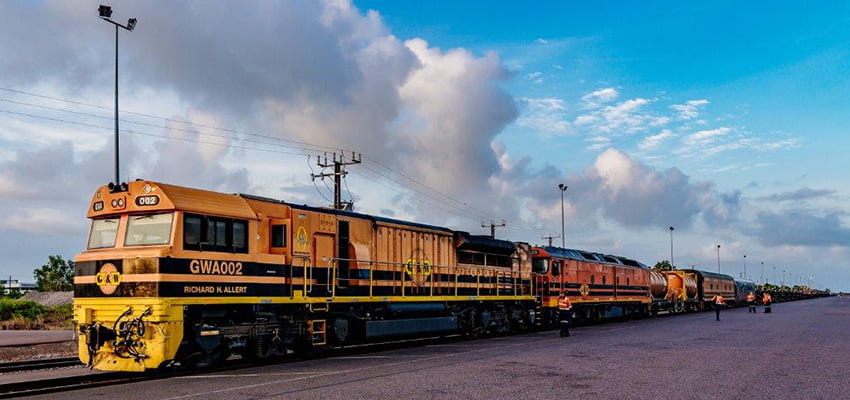 NT-SA train movement on way to Darwin