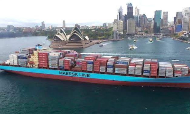 VIDEO: Container ship does donuts in Sydney Harbour