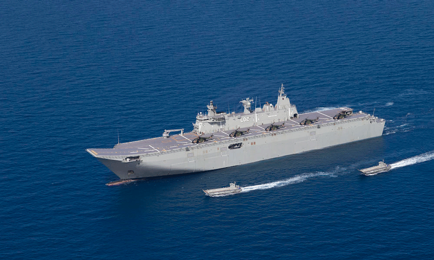 VIDEO OF THE WEEK: HMAS Canberra berths in Hobart