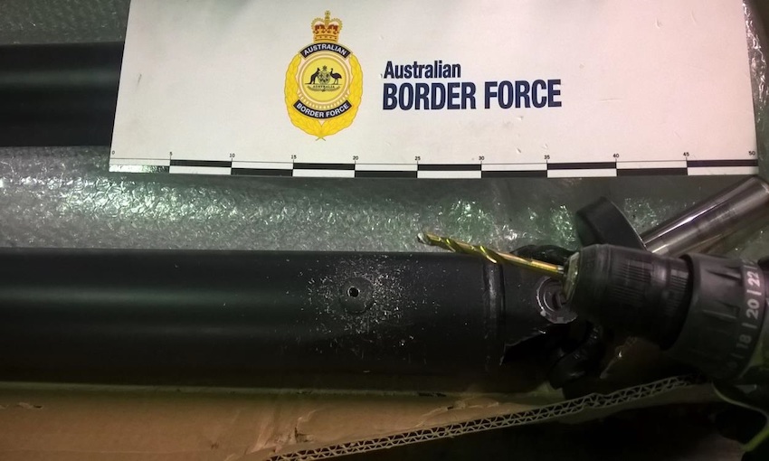 Two men arrested over meth stash in air cargo