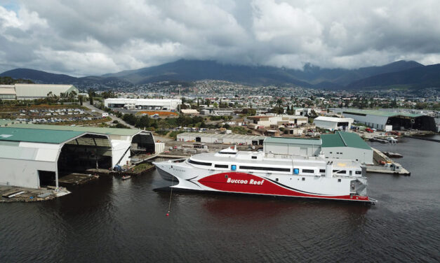 Incat launches 100-metre ship bound for Trinidad and Tobago