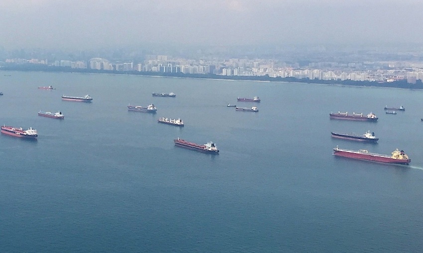 Incident alert on ships in eastbound lane of Singapore Strait