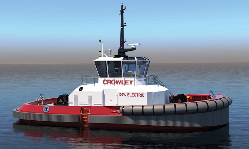 Crowley designs completely electric tug