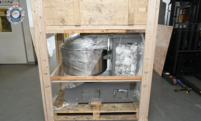 Drugs smuggled in air-cargo dough mixer