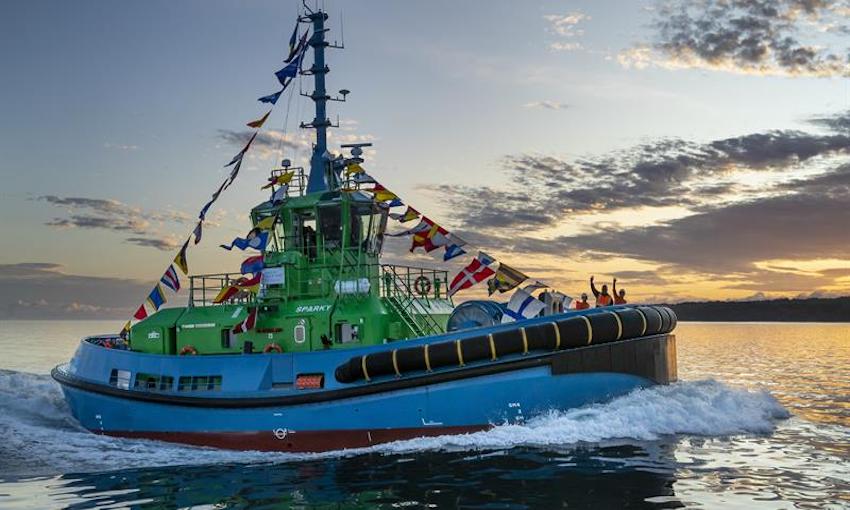 World’s first full-size electric tugboat arrives in Auckland