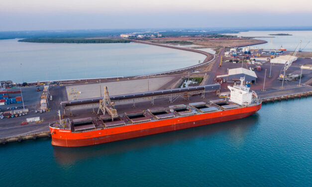 First shipment in iron ore export project leaves Darwin Port