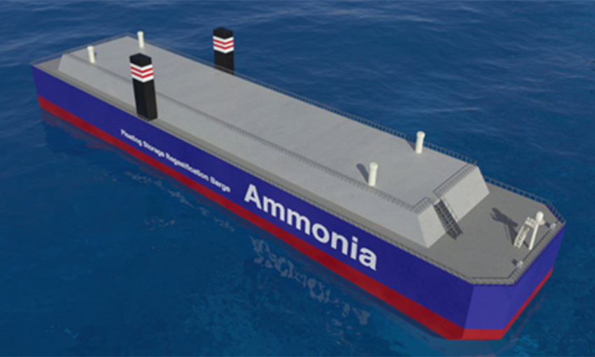 Approval in principle issued for ammonia barge