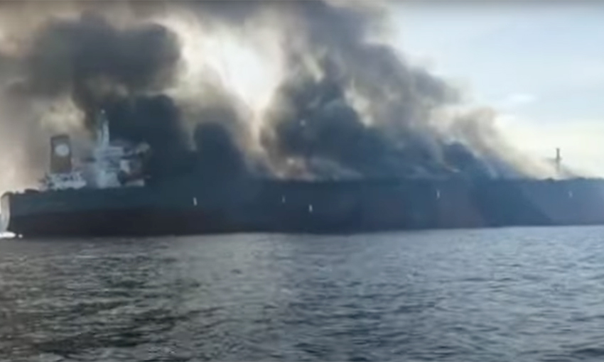 Tanker off Malaysia burns, several crewmembers missing