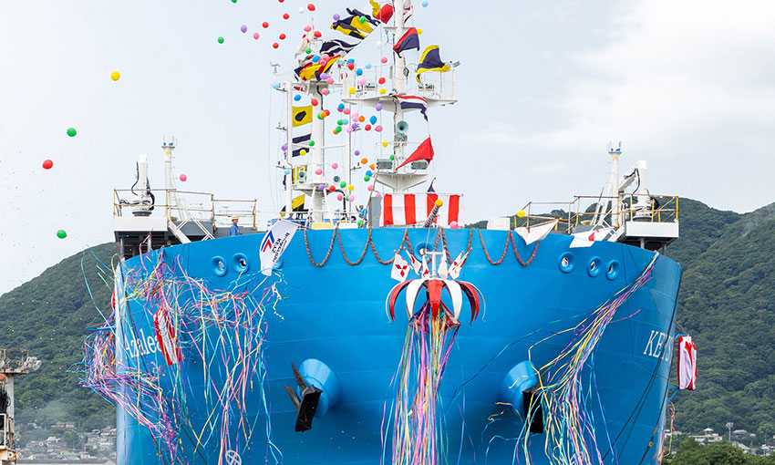 Japan’s first LNG bunker barge launched